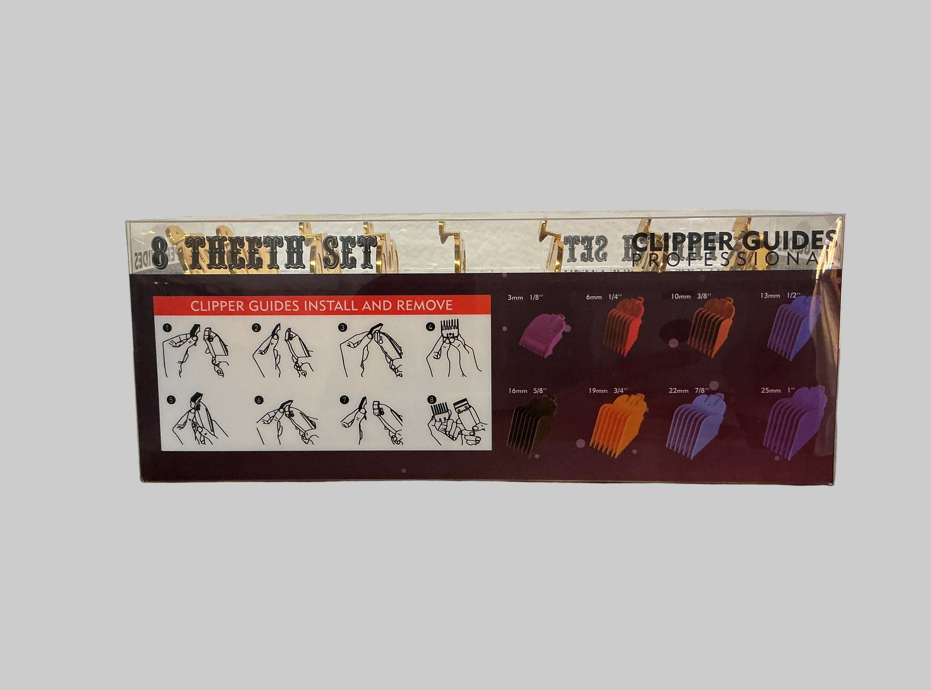 Hair Clipper Guide Comb (8 Pieces)